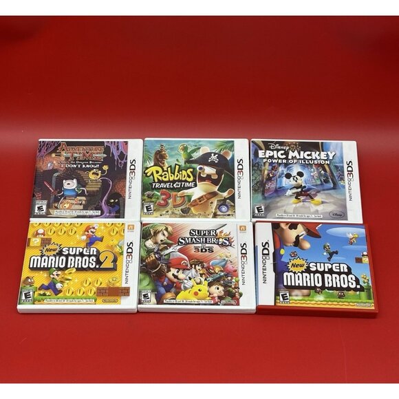 Lot of 6 Nintendo 3DS / Nintendo DS EMPTY Replacement Cases w/Inserts & Manuals - Picture 1 of 7